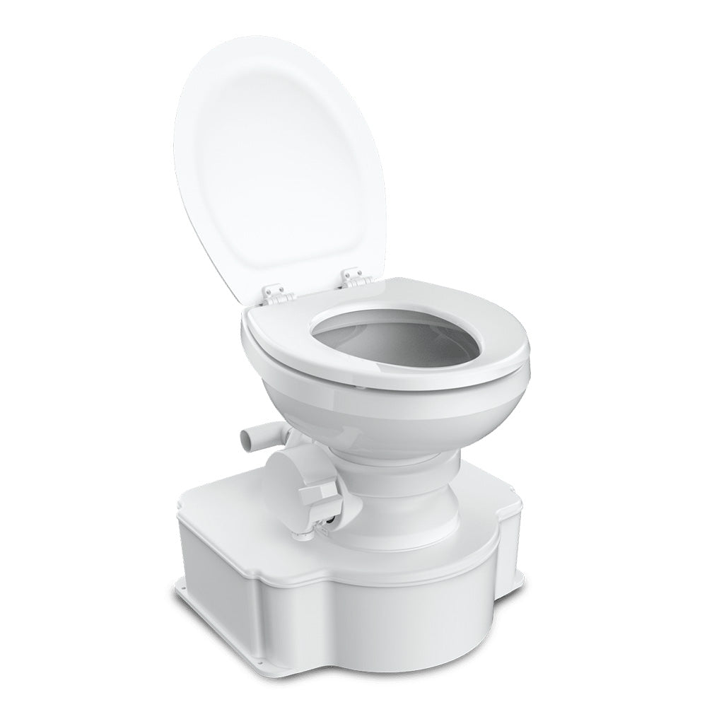 Dometic 312500001 White M65 Marine Gravity Toilet - Elongated Seat Size w/Foot Pedal