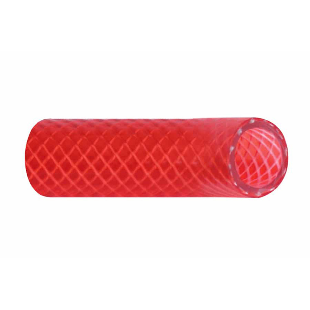 Trident Marine 166-0586 5/8" x 50 Boxed Reinforced PVC (FDA) Hot Water Feed Line Hose - Drinking Water Safe - Translucent Red