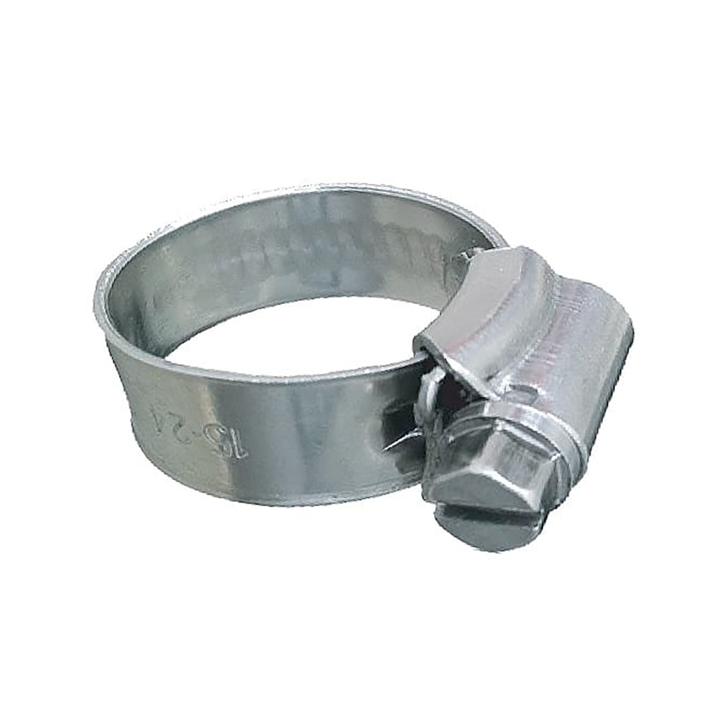 Trident Marine 705-1001 316 SS Non-Perforated Worm Gear Hose Clamp - 3/8" Band - (1-1/16" 1-1/2") Clamping Range - 10-Pack - SAE Size 16