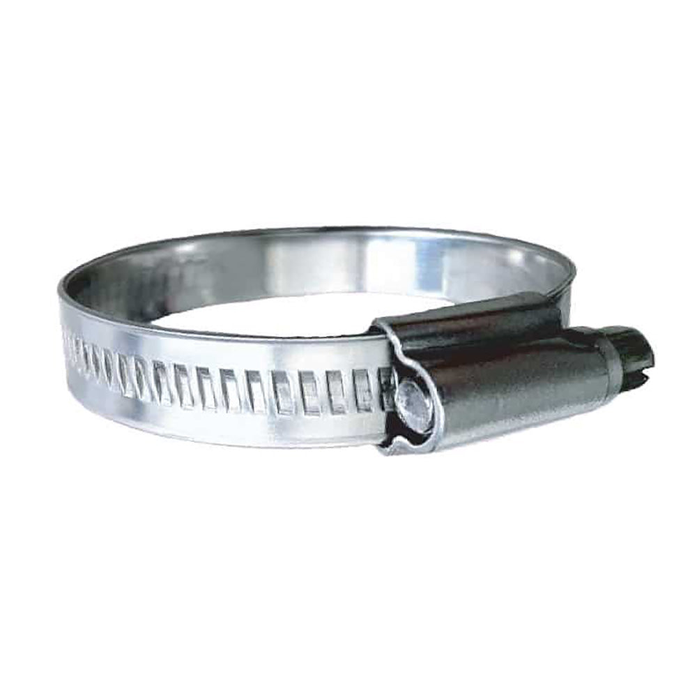 Trident Marine 710-1001 316 SS Non-Perforated Worm Gear Hose Clamp - 15/32" Band - (1-1/16" 1-1/2") Clamping Range - 10-Pack - SAE Size 16