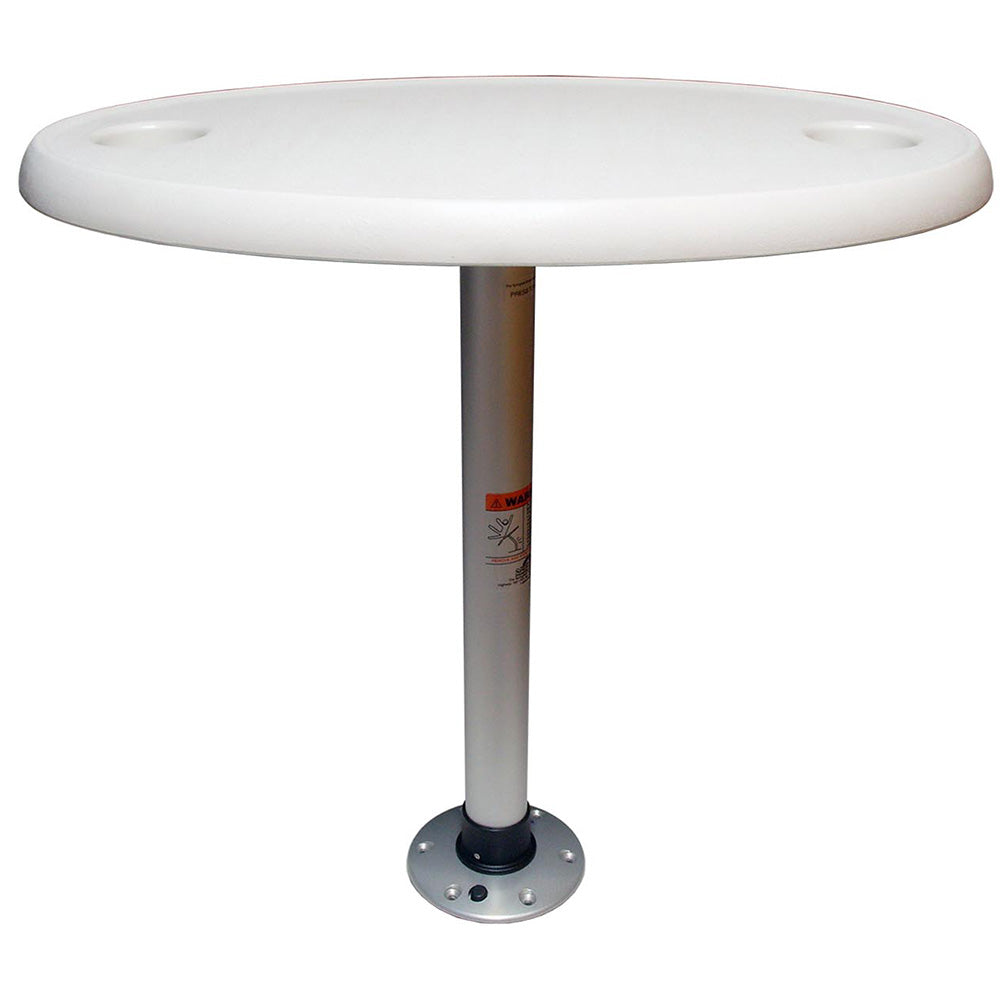 Springfield 1690106 White Oval Table Package - 18" x 30" Threadlock