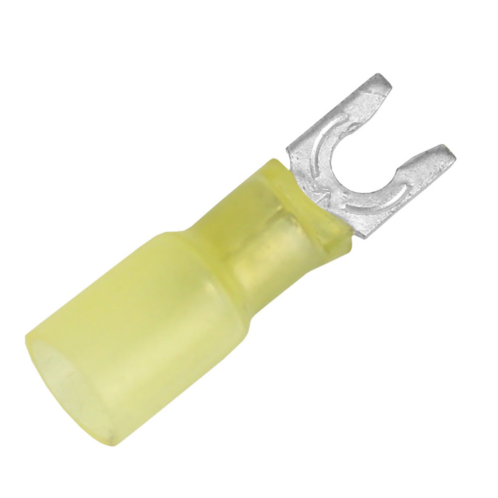 Pacer TE10-8SLF-100 12-10 AWG Heat Shrink Spade Terminal - #8 Stud Size - 100 Pack