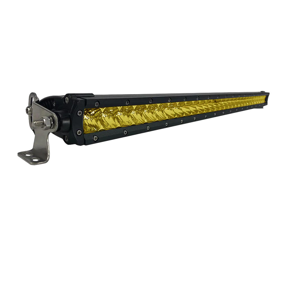 Black Oak 30Y-S5OS 30" Yellow Lens Single Row LED Light Bar - Combo Optics - Black Housing - Pro Series 3.0