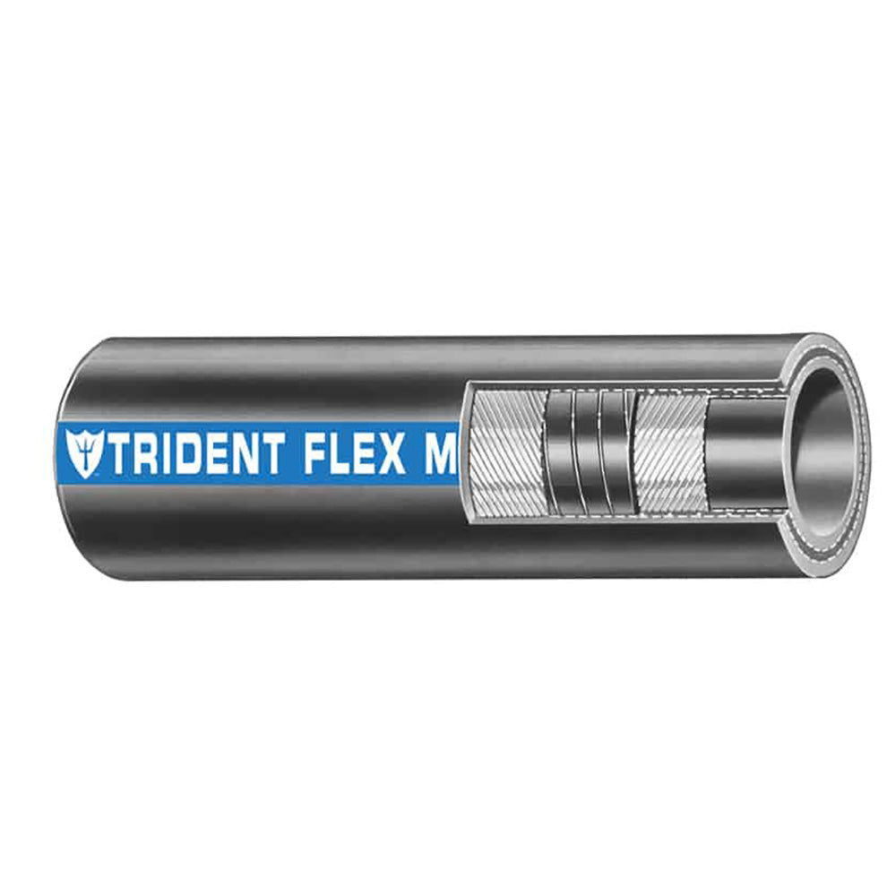 Trident Marine 100-1006-FT 1" Flex Marine Wet Exhaust Water Hose - Black - Sold by the Foot