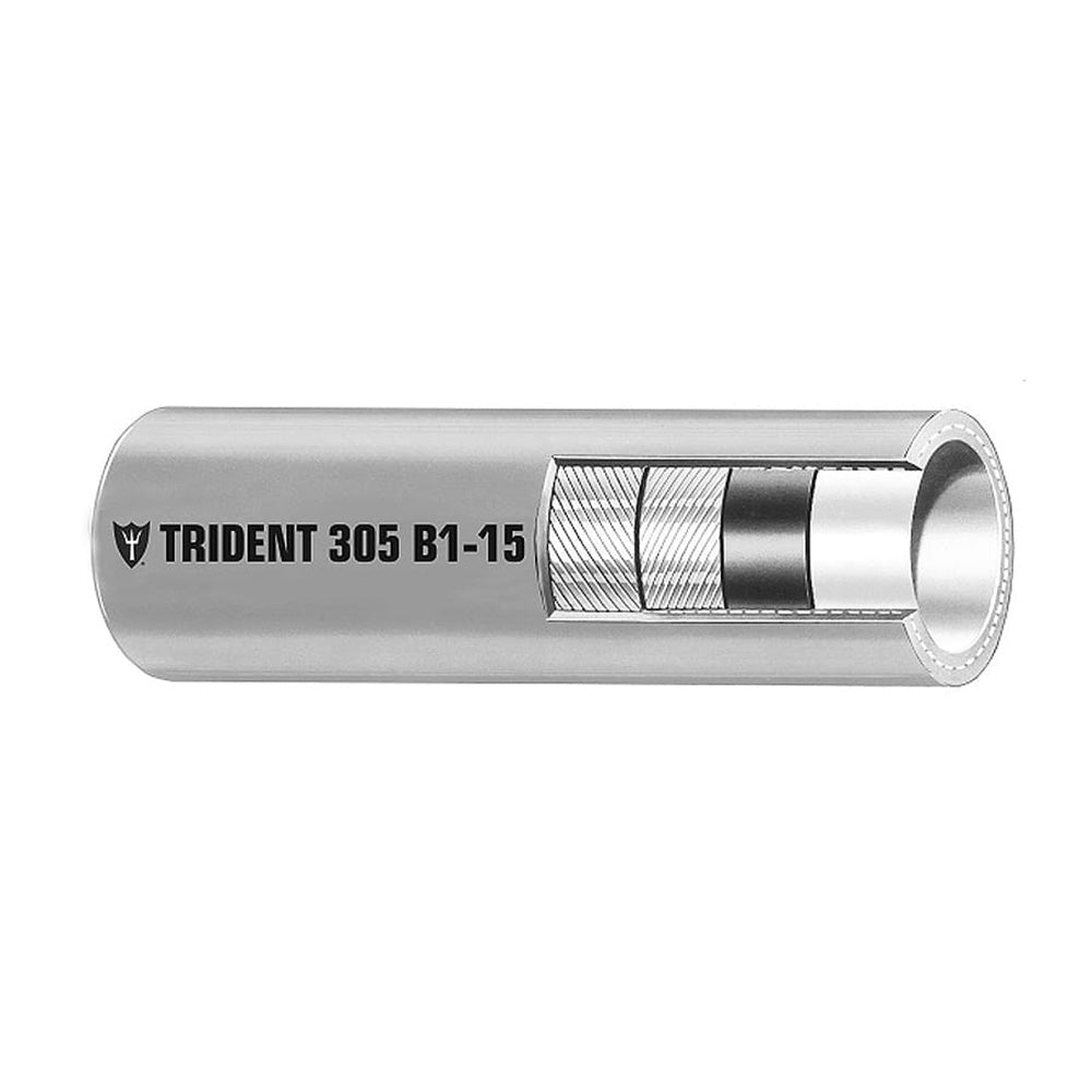Trident Marine 305-0566-FT 5/16" Barrier Lined B1-15 EPA Compliant Outboard Fuel Line Hose - Gray - Sold by the Foot