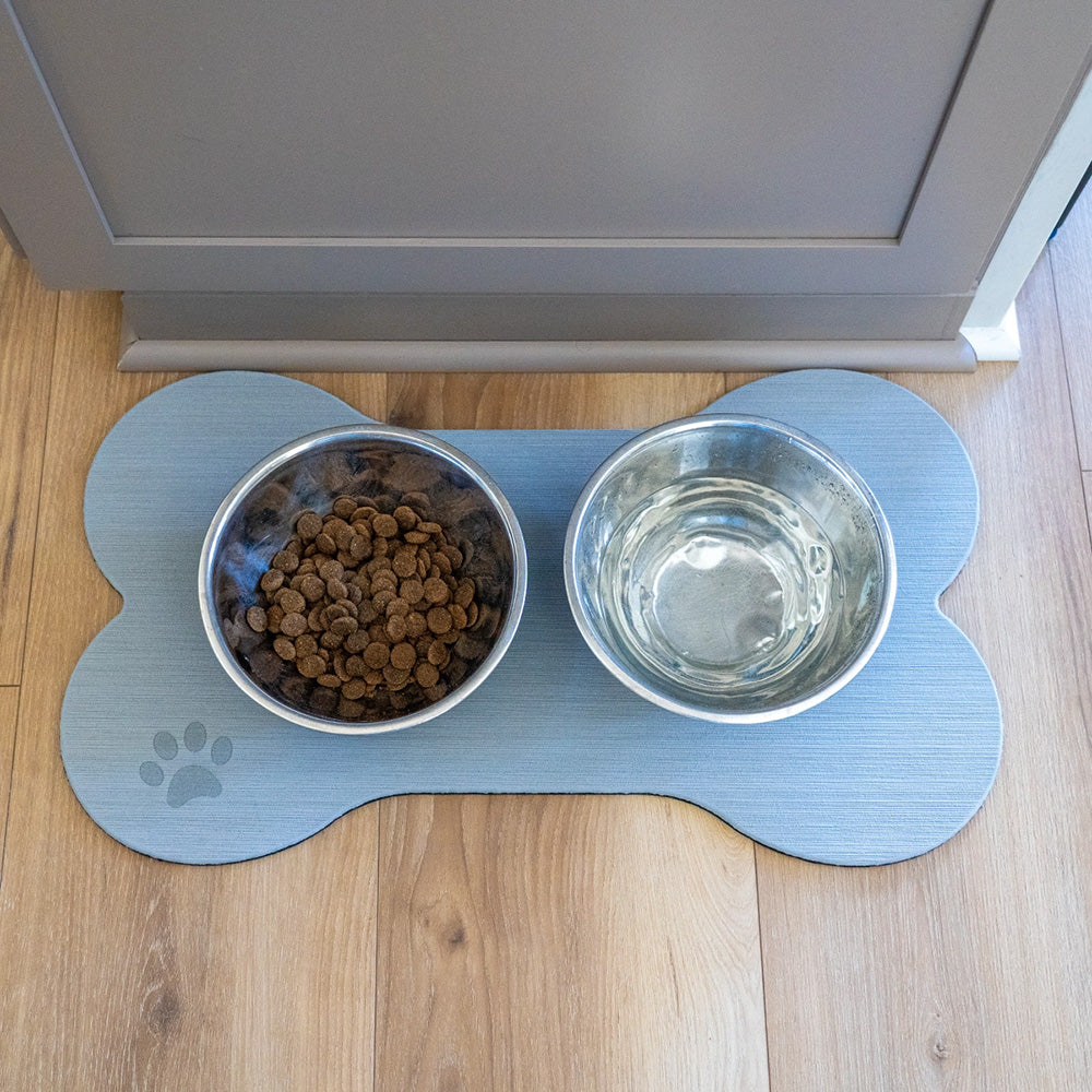 SeaDek Dog Bowl Mat - Storm Grey/Black - Medium - 12.5" x 24" [62714-90837]