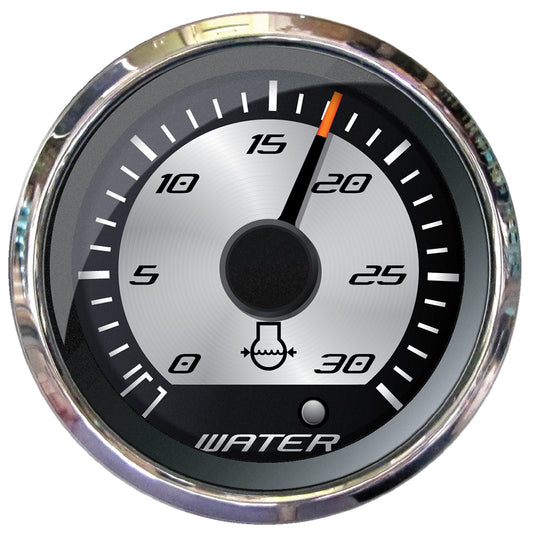 Faria 22023 Platinum 2" Water Pressure Gauge - 30 PSI