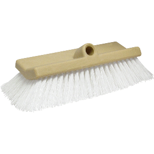 Star brite 40016 10" Bi-Level Boat Cleaning Brush - Stiff Bristle White Scrubber